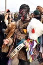 Krasnoilsk, Ukraine Ã¢â¬â January 14, 20187: members of folk festival-carnival Malanka in Krasnoilsk, Chernivtsi region